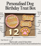 Personalised Dog Birthday treat box, Homemade iced biscuits 