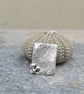 Rectangular textured silver pendant - Image 1