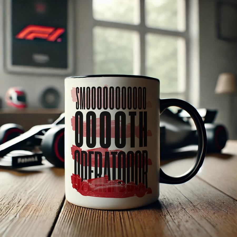 Smooth Operator F1 Mug: Formula 1 Gift For Him, Funny Carlos Sainz Quote Mug