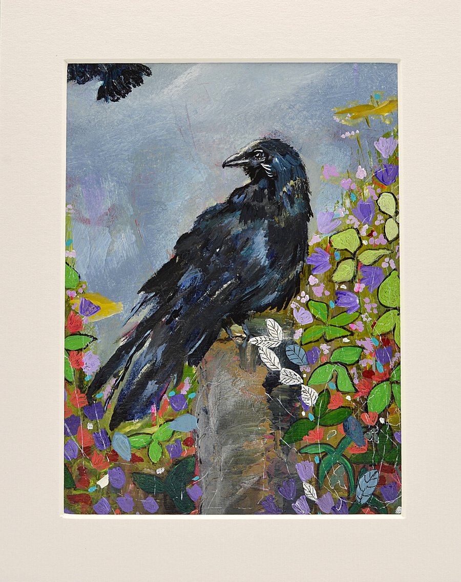 Original Painting of a Crow (10 x 8 inches)