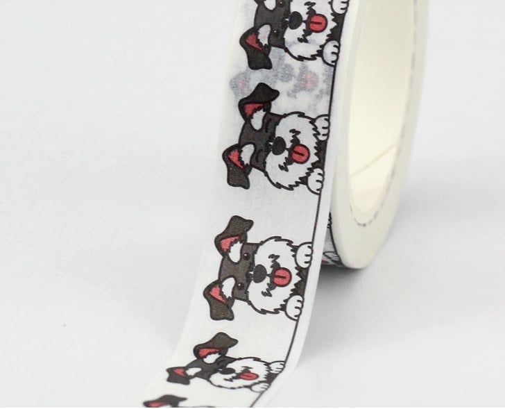 2 x Schnauzer Dog Washi Tape, Dog Decorative Tape, Journals, Scrapbooks 10m