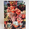 Succulent plants at Beth Chatto gardens - greeting card