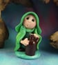 Tiny Infirmary Gnome 'Enid' with potion bottle OOAK Sculpt
