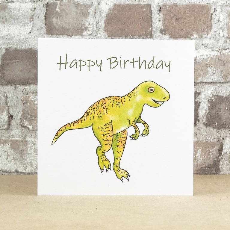 Dinosaur T-Rex Birthday Card