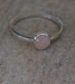 Sterling Silver Ring with Rose Quartz Gemstone, Hallmarked, size O   - Image 2