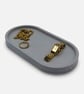Grey Oval Jewellery Tray, Handmade Decorative Catchall Dish for Home - Image 4