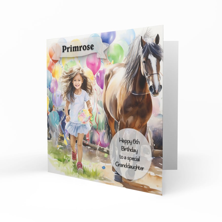 Personalised Birthday Card, Female, Any Relation, Horse Riding, C42