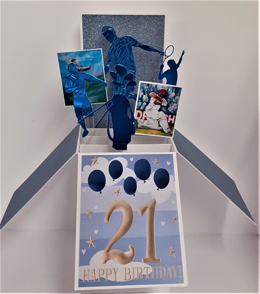 Men's 21st Birthday Card with sport
