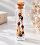 Golden  Brown Amber – Handmade Bracelet in a Bottle