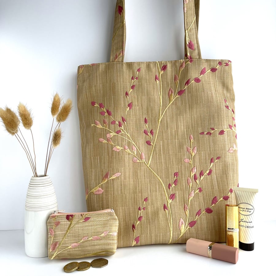 Blossom Branches Tote Bag and Small Purse Matching Set