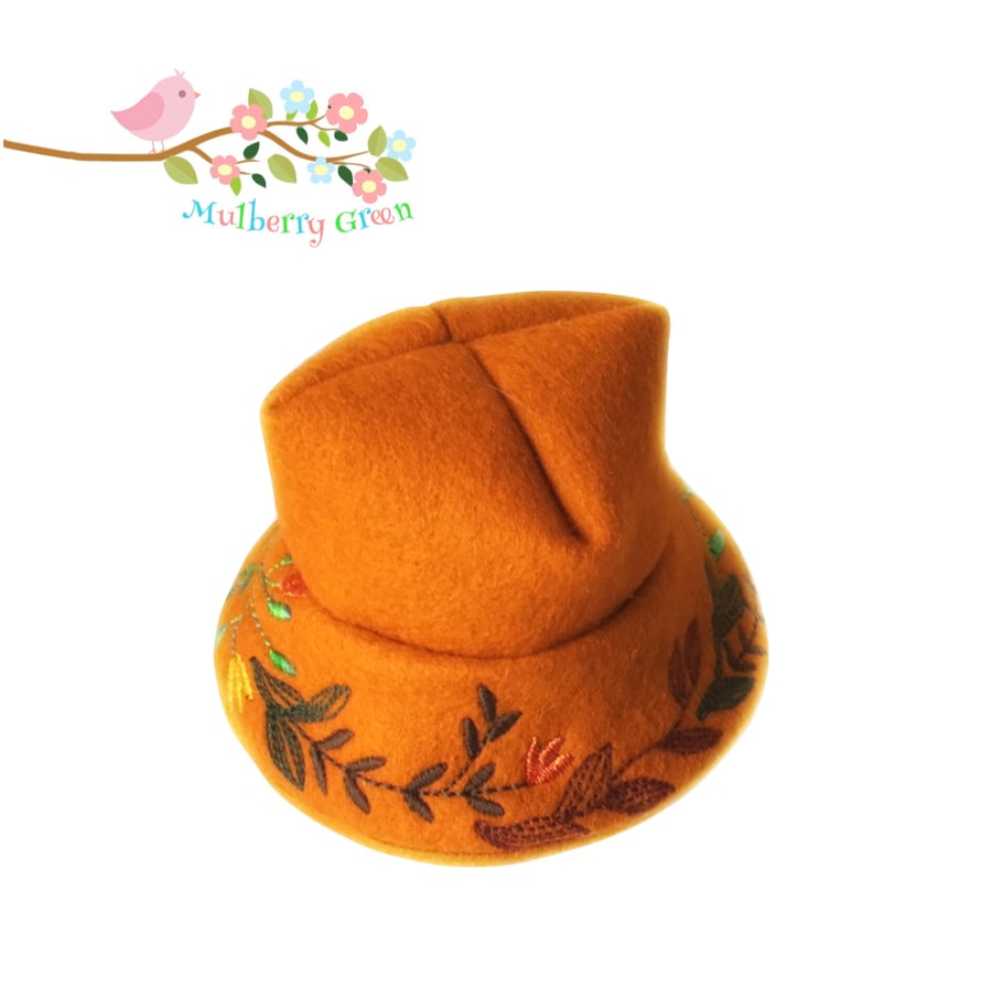 Reduced - Tan Embroidered Hat 