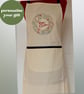 Chef Style Apron In Cream Embroidered with 'Happy Christmas' - Image 1
