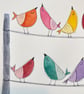 Bright Birds Dawn Chorus watercolour original artwork. Size A4  - Image 3