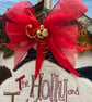 Christmas Wreath Decoration Home Display. Holly and the Ivy in Tweeds & Cotton. - Image 6
