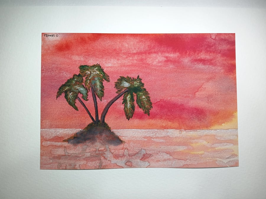 Spongebob 'ahh the sea' watercolour print A5