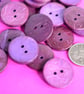 Bright and Bold Purple Coconut Shell Buttons 6pk 20mm - Image 2