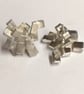Cubism studs handmade in Silver - Image 5