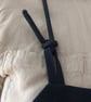 Kite-Shape Crossback Apron, Black Canvas, Adjustable Unisex No 22 - Image 7
