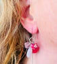 Rose Quartz Sterling Silver Long Drop Earrings - Image 1