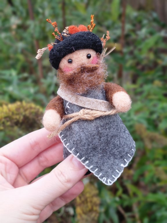 Belsnickel Needlefelt Christmas Art Doll