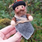 Belsnickel Needlefelt Christmas Art Doll