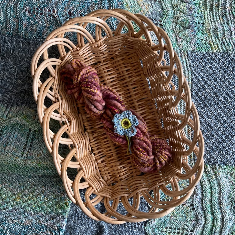 Hand spun art yarn - pure wool