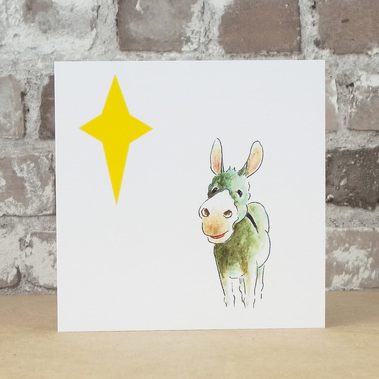 Christmas Card Donkey