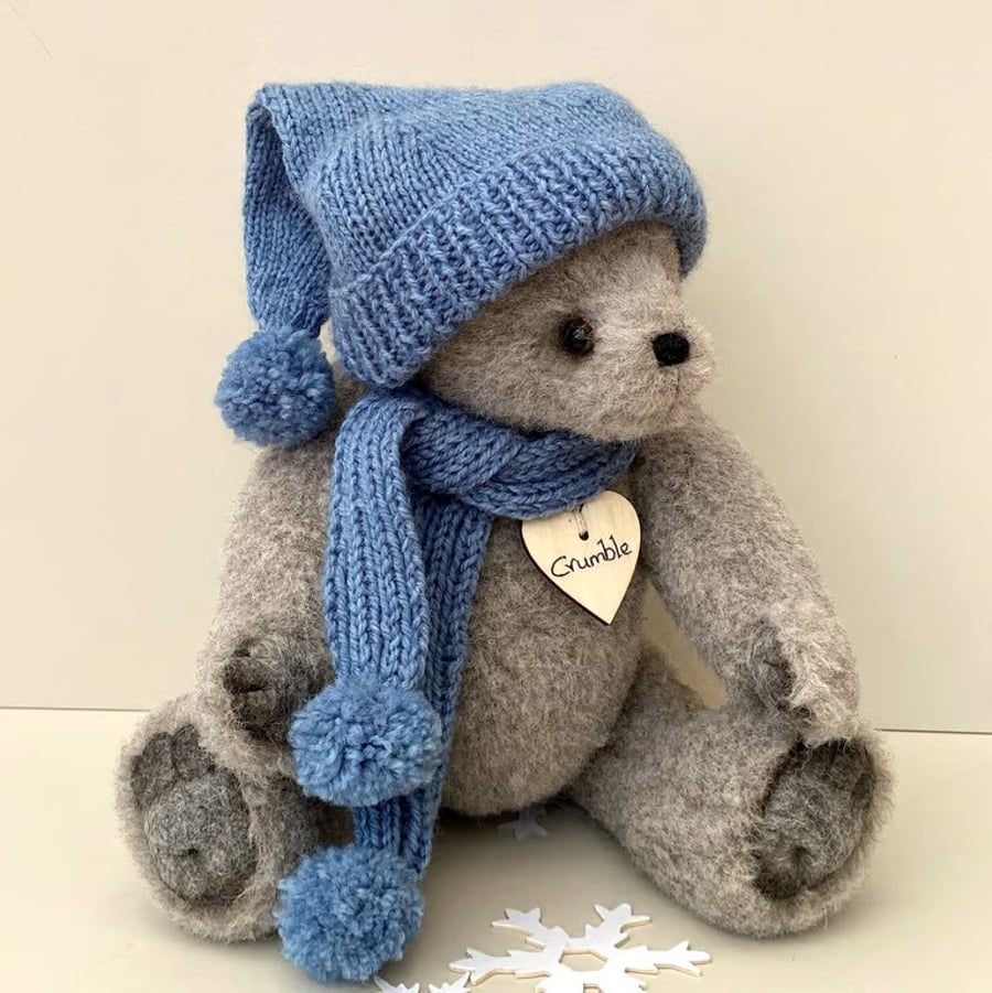 Alpaca artist bear, one of a kind adult Collectable teddy bear 