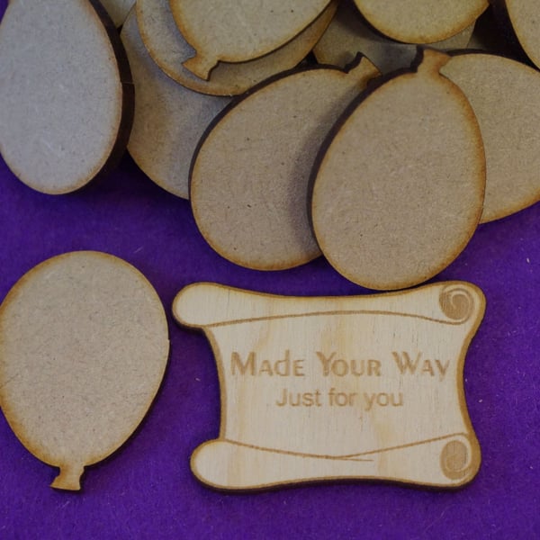 MDF Balloon 4cm - 25 x Laser cut wooden shape