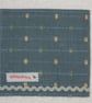 Sewing Needle Case with Sewing Pattern Applique Panel. Blue. Blue lining. - Image 2