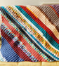 Multicoloured Aran Lap Blanket, Crochet Knee Warmer Throw - Image 2
