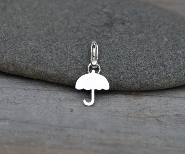 Umbrella Charm For Bracelet In Sterling Silver