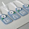 New baby boy card, birth congratulations, quilled 