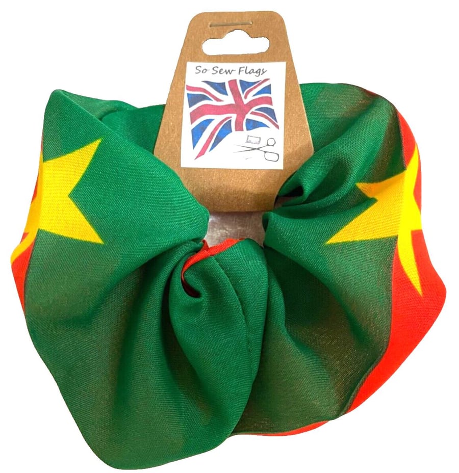 Burkina Faso Flag Hair Scrunchie Scrunchies Accessory Band Elastic