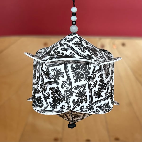 Black and White Geometric Bauble 