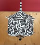 Black and White Geometric Bauble 