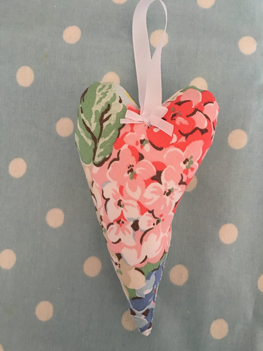 Patchwork heart in Cath Kidston fabric