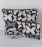 Large zipped pouch, project bag, cosmetic bag, butterflies - Image 10