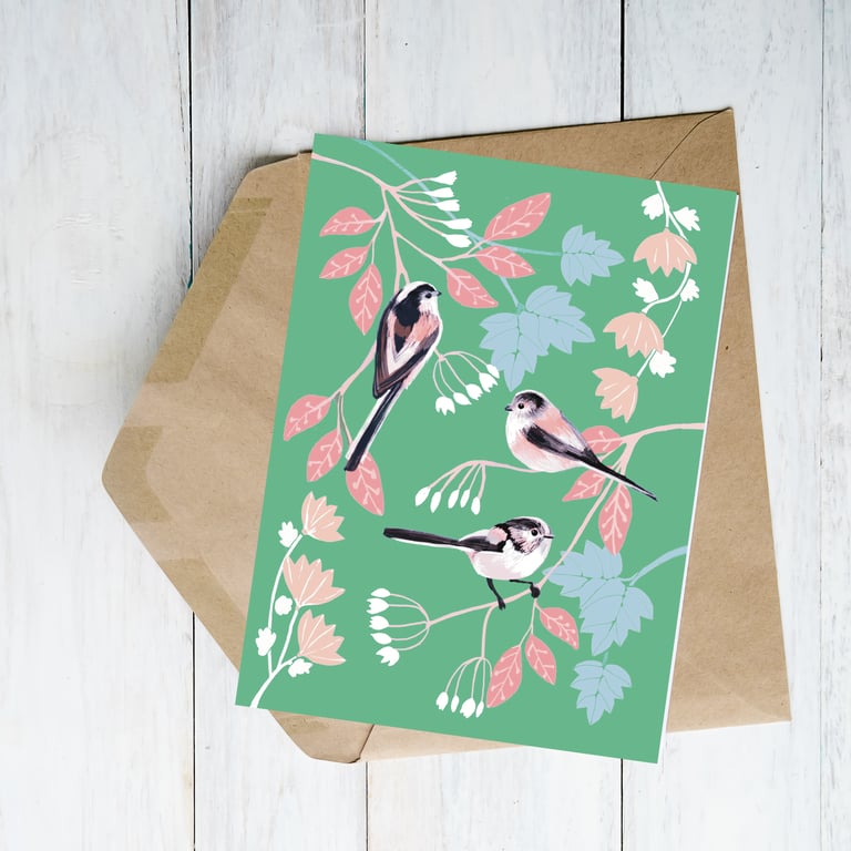 Bird card garden bird blank card 