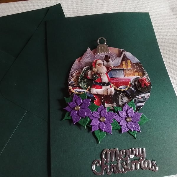 A beautiful handmade Christmas card. Ref 467