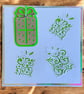 Holographic and Green Birthday Card with Metal Tag