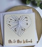 Personalised Wedding Card - embroidered detail keepsake  - Image 3