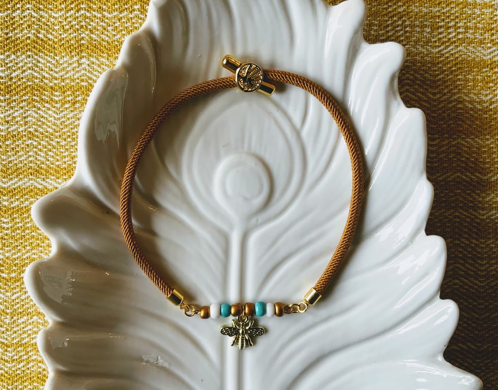  Twisted Milan Cord Slider Bracelet.