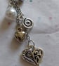 Handmade Silver Tone Heart Bag Charm - Image 2