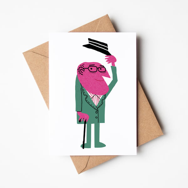 Old Man Cheeky Greetings Card A6