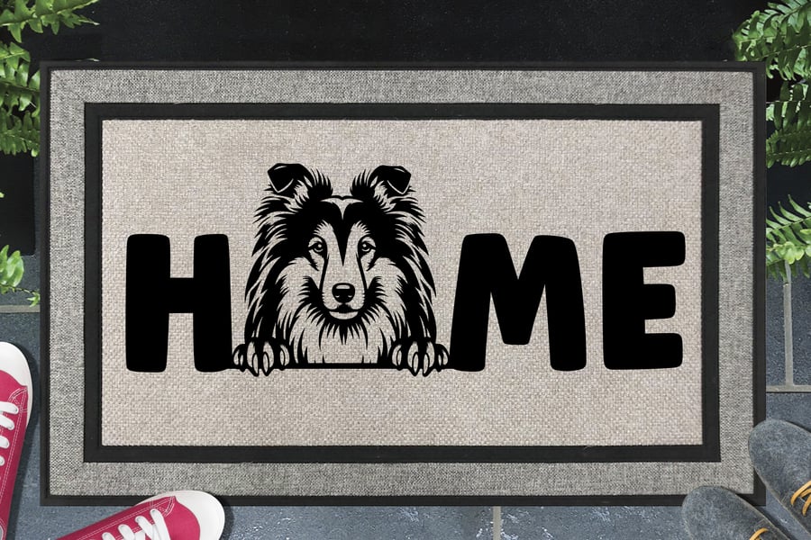Collie Home Door Mat - All Weather Doormat - 45x70cm 