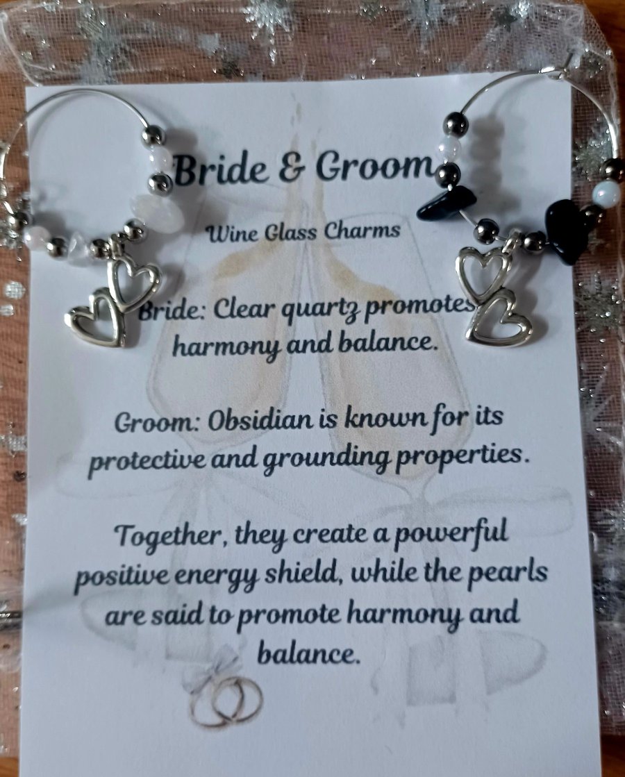 Wedding, Anniversary, Special Occasion Personalised Wine Glass Charms