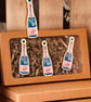 Wedding Favours Wooden Champagne Bottle Ornament Rustic Chic Vintage set of 3