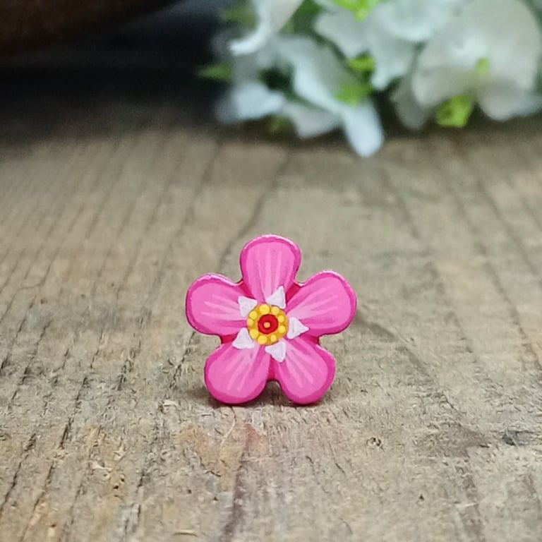 Pink Forget Me Not Pin, Handmade Bereavement Gift, Funeral Favour