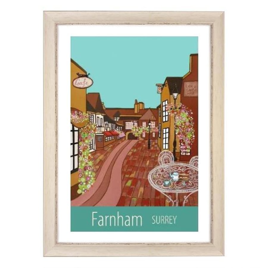 Farnham print white frame